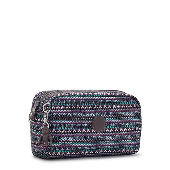 Kipling Gleam Printed Pouch Väska Grå | SE 1076FD